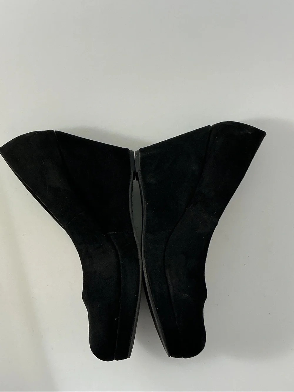 a.n.a Black Suede 3” Wedge Pump